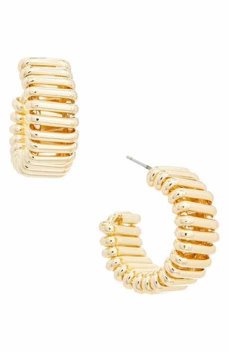 Juvell Textured Hoop Earrings