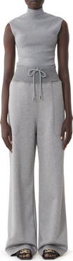 Lanvin Wide Jogging Suit In Double-Faced Jersey