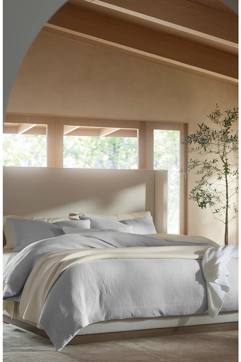 Dream Organic Cotton Duvet Cover & Shams Set, Alternate, color, SKY