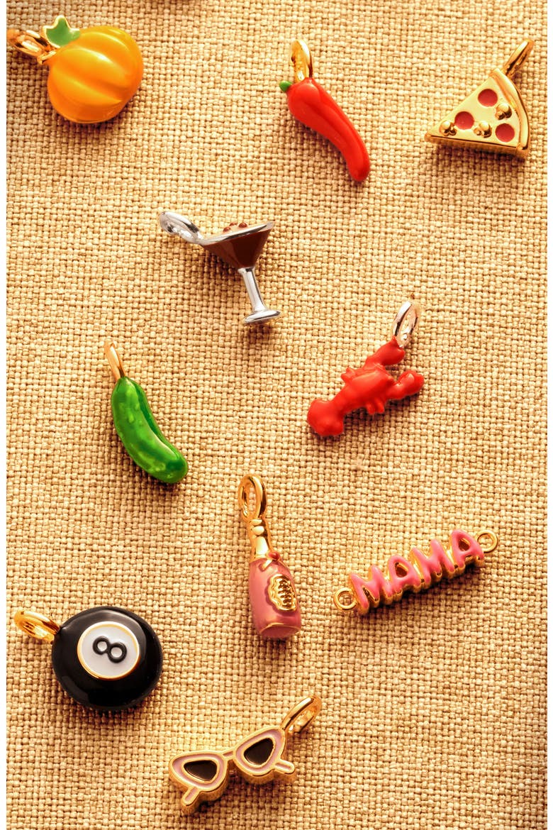A Little Vibes 'I Love Pickles' Bracelet, Alternate, color, Gold Plated