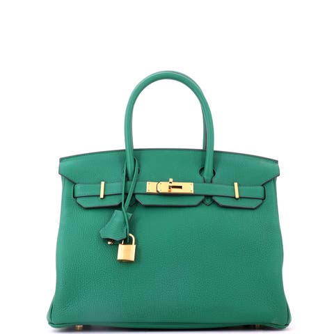 Birkin Handbag Green Togo with Gold Hardware 30
