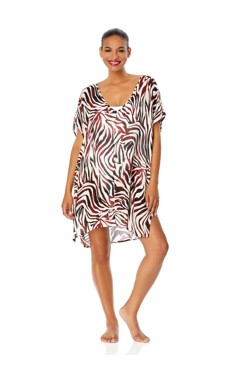 Anne Cole Women's Tiger Dance Easy Tunic Swimsuit Cover Up, Alternate, color,