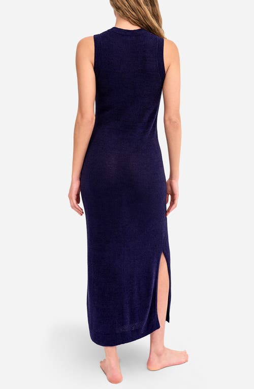 Sunday Citizen Knit Slit Hem Nightgown In Blue