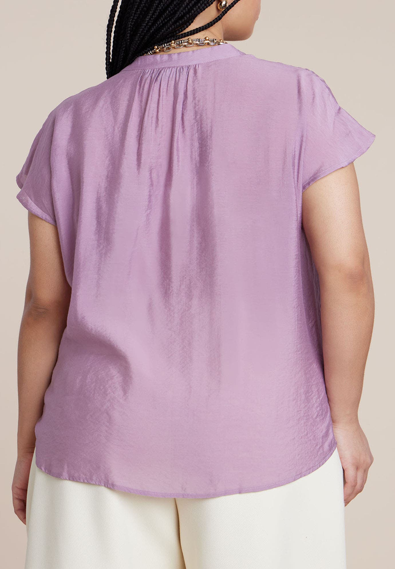 Textured Notch Collar Blouse - image 2