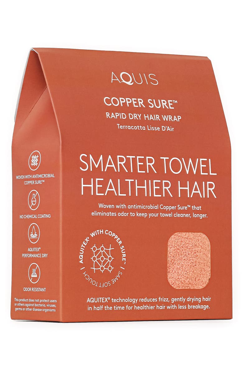 AQUIS Copper Sure<sup>®</sup> Rapid Dry Hair Wrap, Alternate, color,