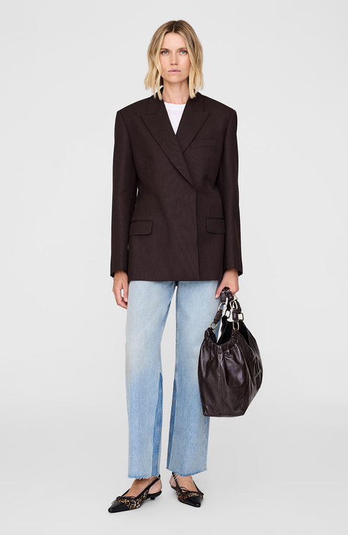 Anine Bing Aretha Blazer In Brown