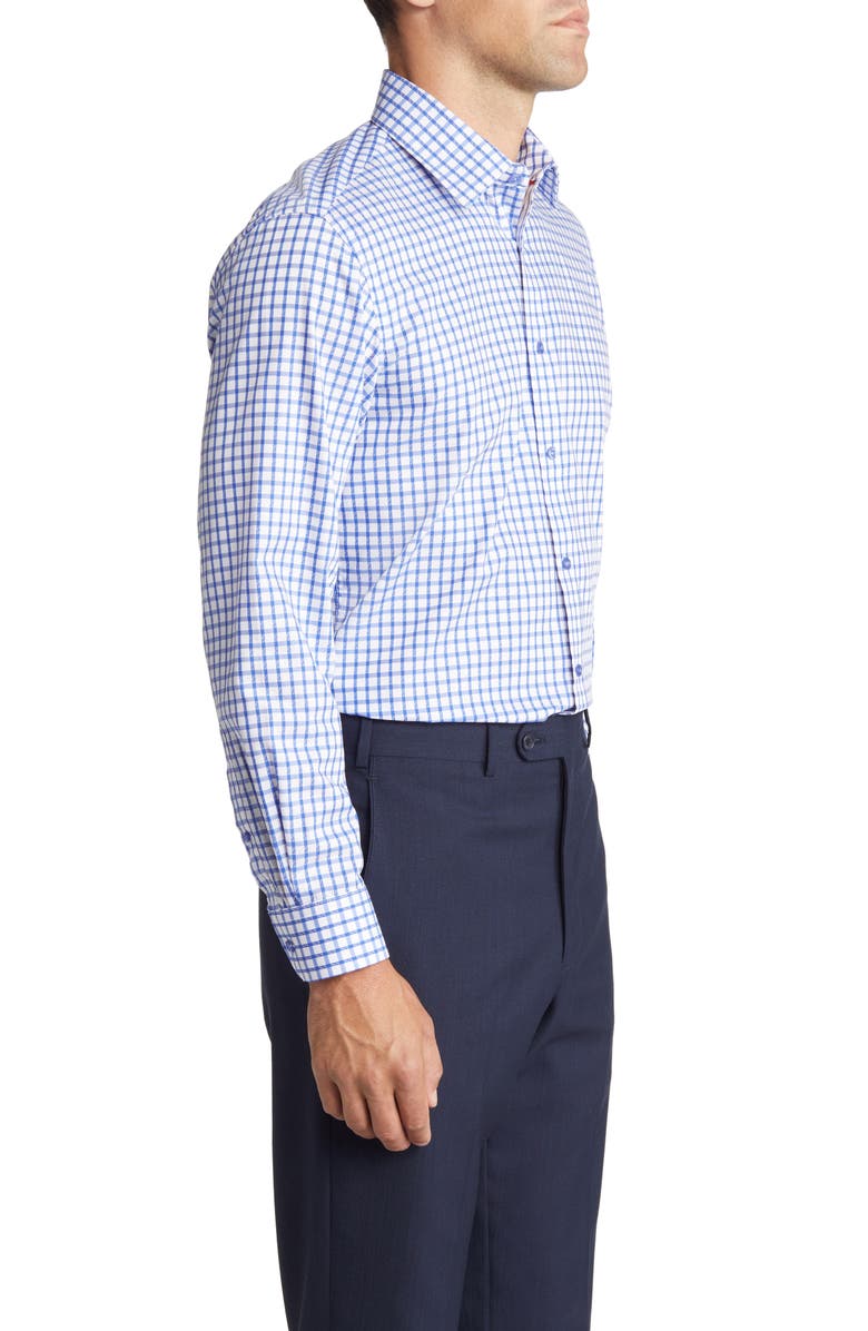 DANIEL HECHTER Trim Fit Windowpane Check Cotton Dress Shirt, Alternate, color, 