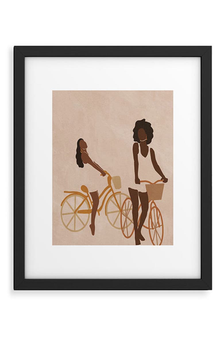Nawaal Illustrations Sunday Morning Framed Wall Art, Main, color, BLACK FRAME