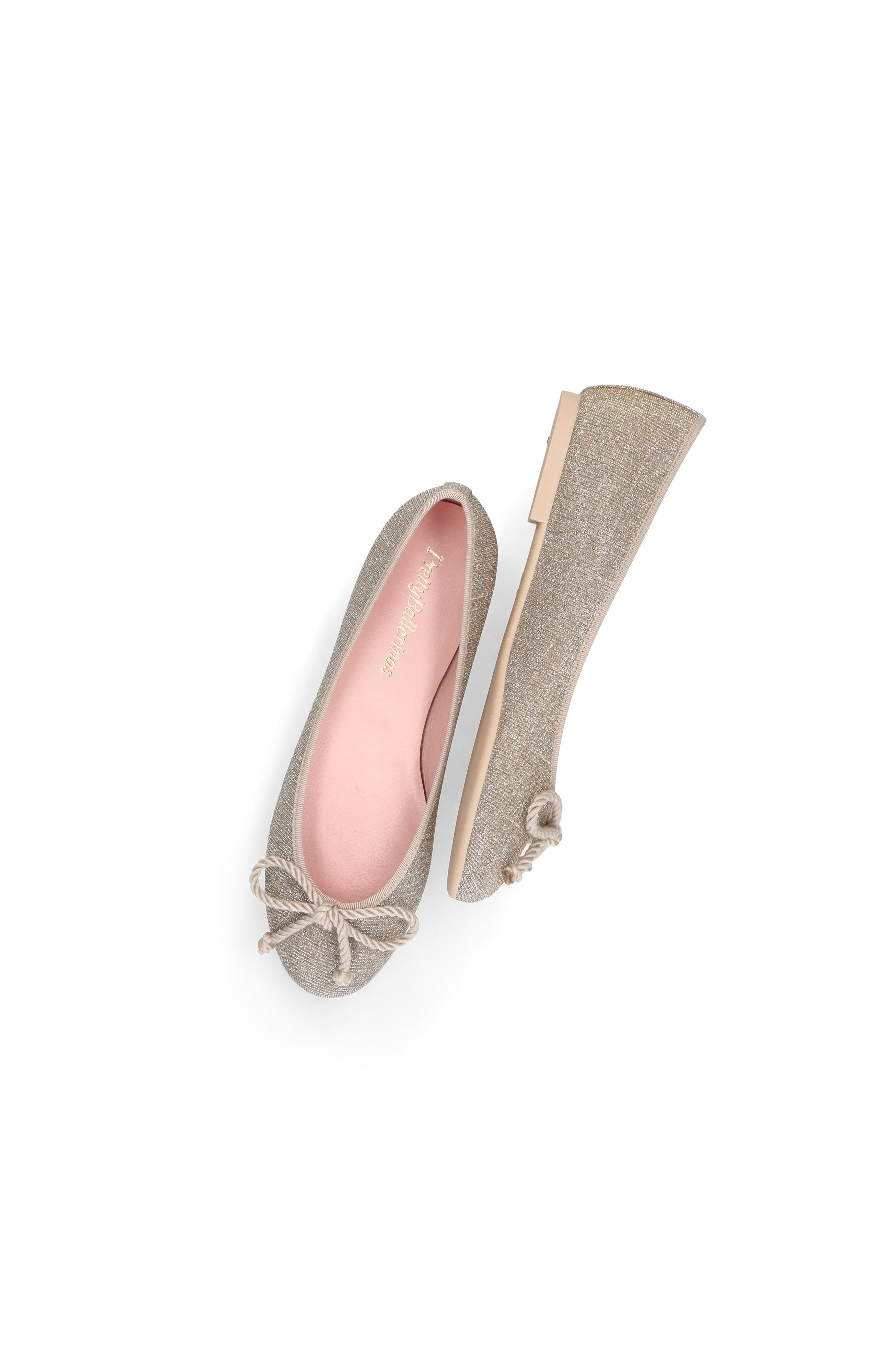 Pretty Ballerinas Round Toe Glittery Ballet Flat, Alternate, color, Gold