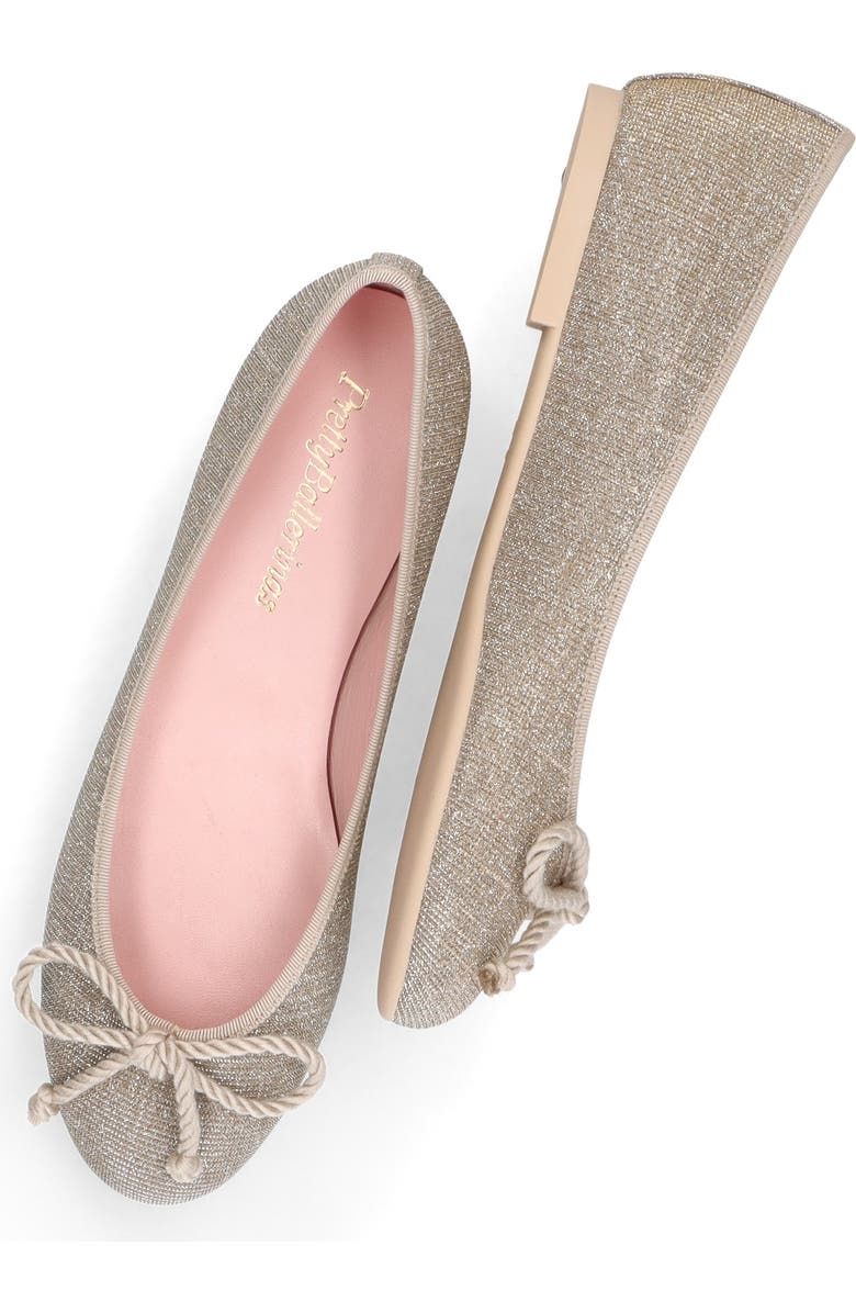 Pretty Ballerinas Round Toe Glittery Ballet Flat, Alternate, color, Gold
