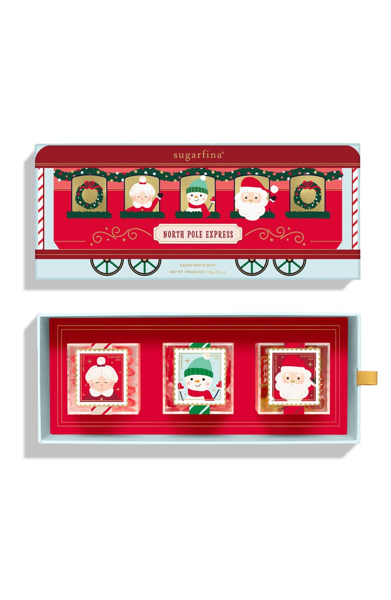 sugarfina To Santa, With Love 3-Piece Candy Bento Box & Candy Bar Bundle, Alternate, color, 