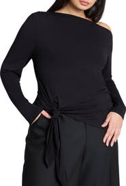 ELOQUII Asym Top With Tie (plus)