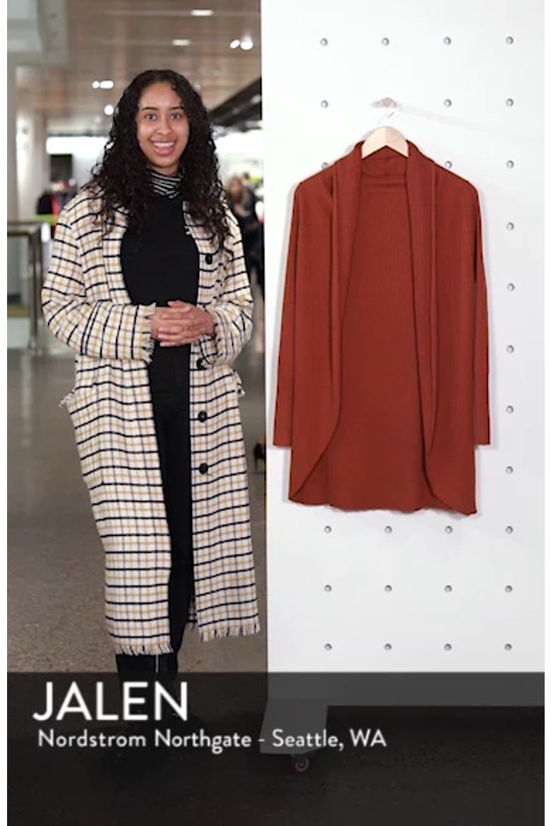 Ribbed Shawl Cocoon Sweater video