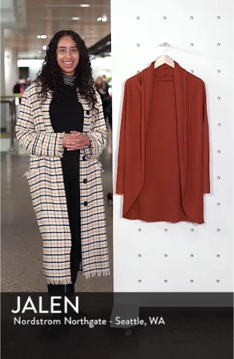 Ribbed Shawl Cocoon Sweater, sales video thumbnail