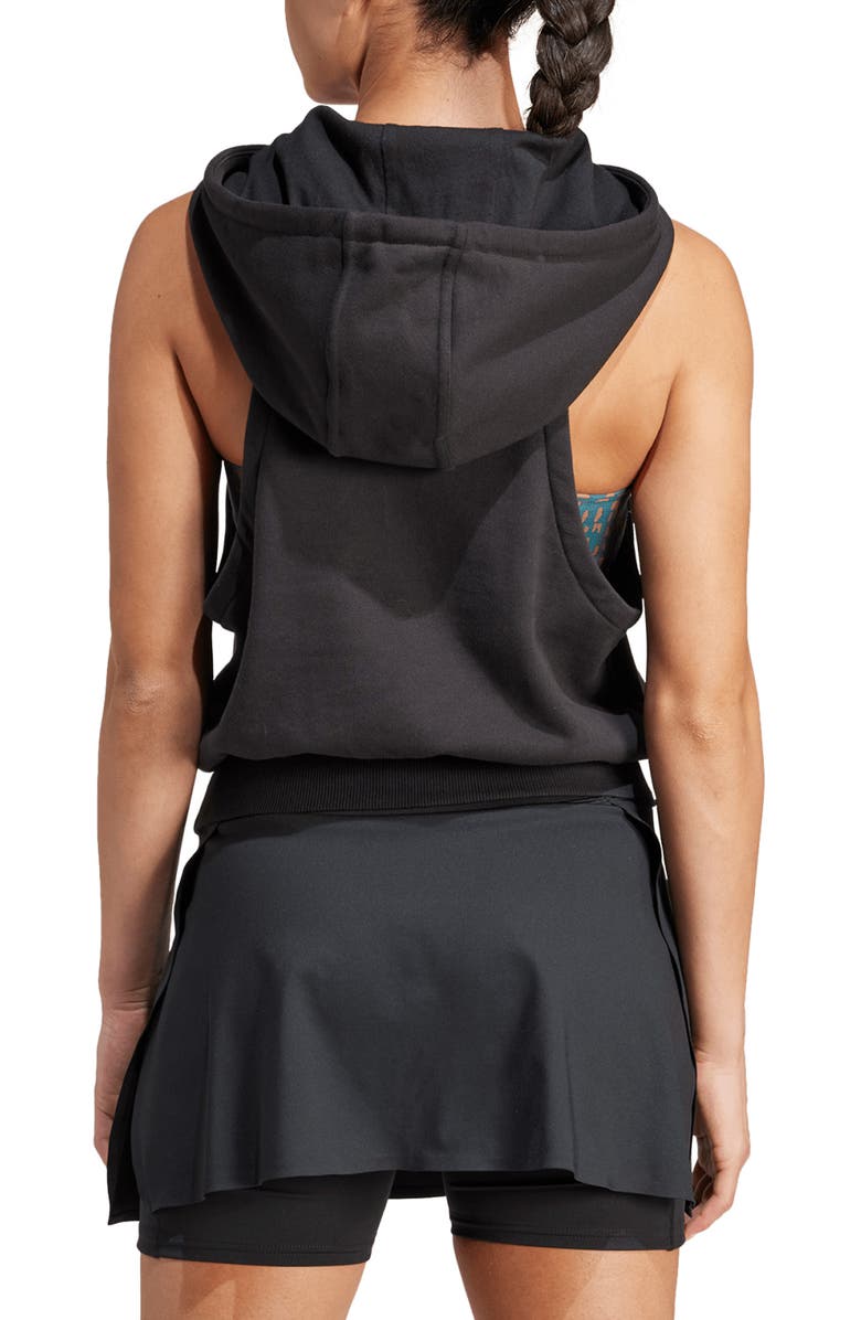adidas by Stella McCartney Sleeveless Cotton French Terry Hoodie, Alternate, color,