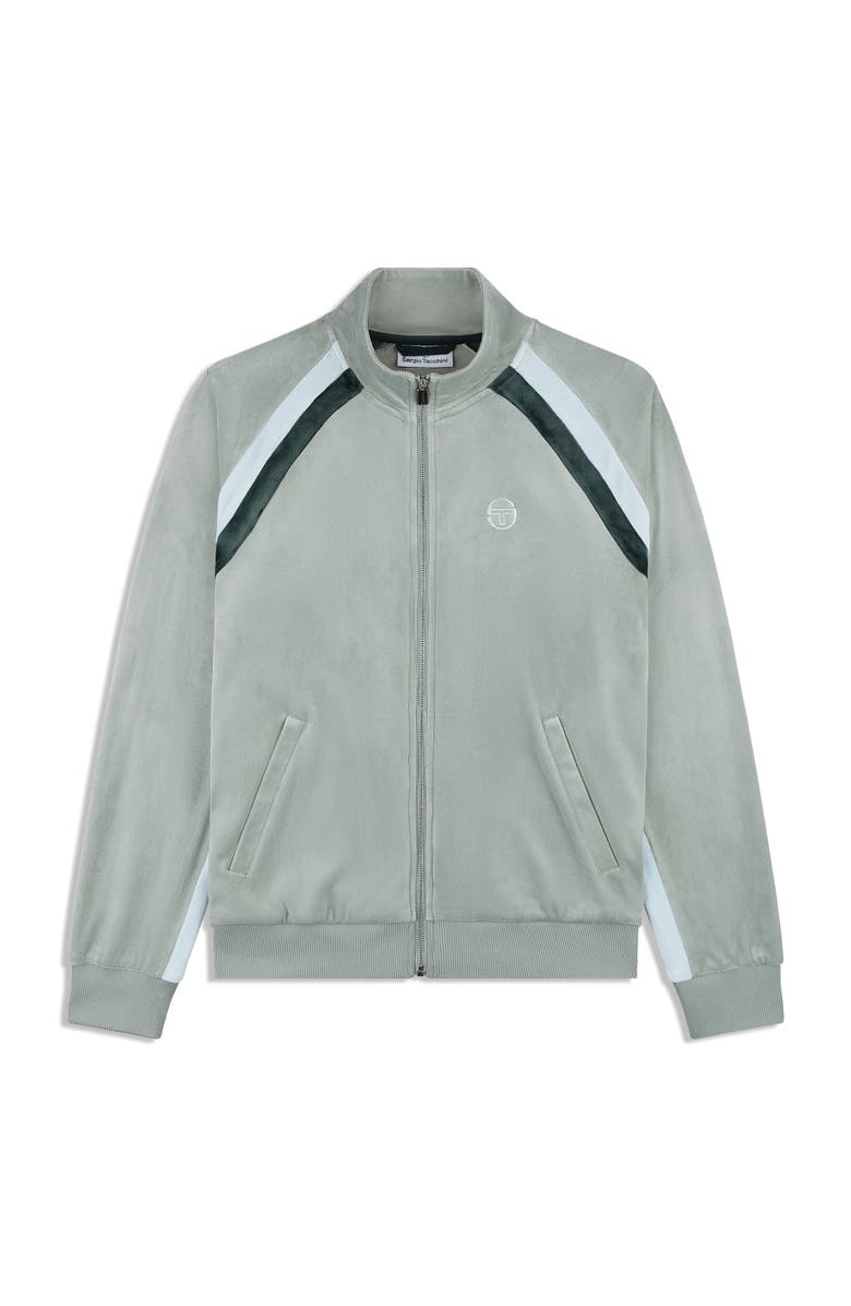 Sergio Tacchini Banda Velour Track Jacket, Alternate, color, Slate Gray
