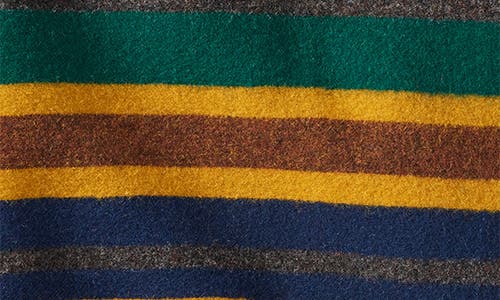 Pendleton Yakima Camp Wool Blend Throw Blanket In Gray