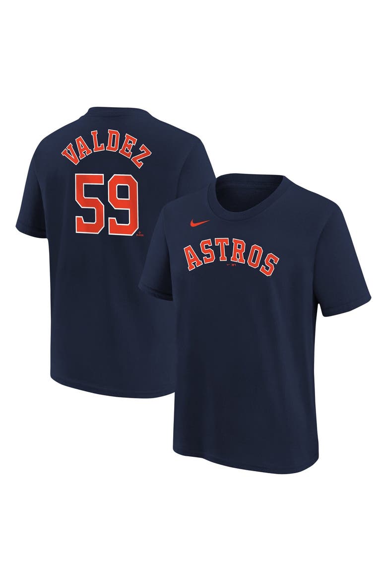Youth Nike Framber Valdez Navy Houston Astros Name & Number T-Shirt, Main, color, Navy