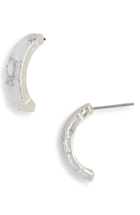 Brick Half Hoop Earrings