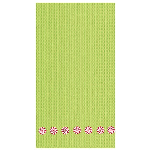 C & F Home C&f Home Peppermint Waffle Weave Kitchen Towel In Green