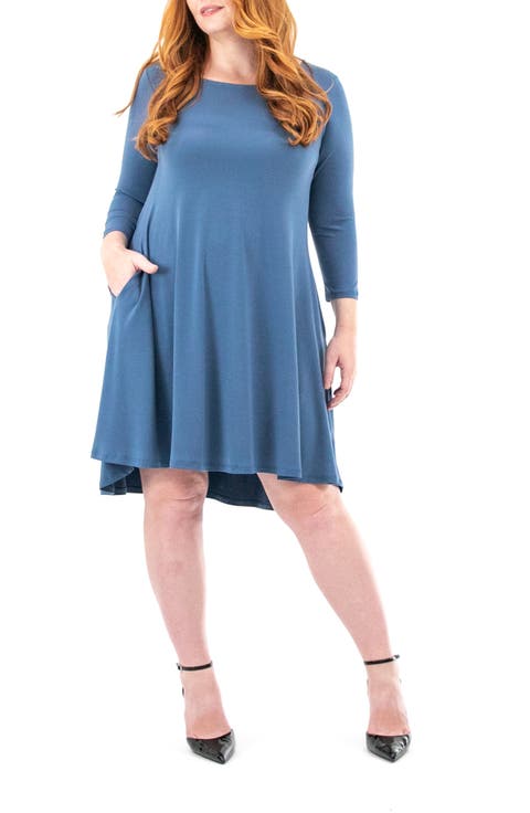 High-Low Trapeze Dress