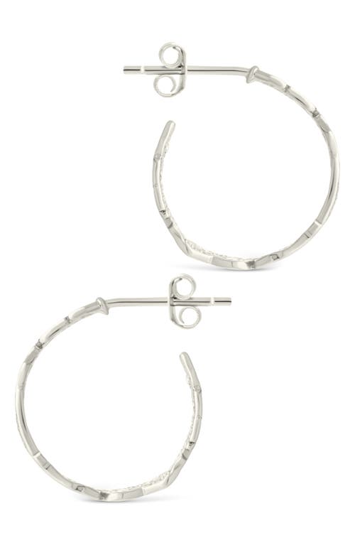 Sterling Forever Mary Textured Hoop Earrings In Multi