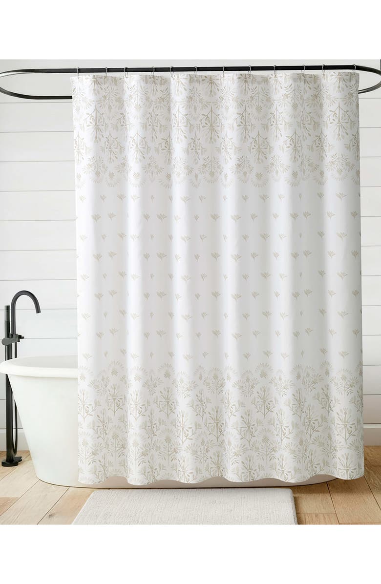 Jessica Simpson Floral Shower Curtain, Main, color, 