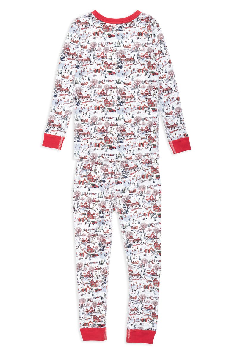 Pajamas for Peace Kids' Winter Wonderland Fitted Two-Piece Cotton Pajamas, Main, color, 