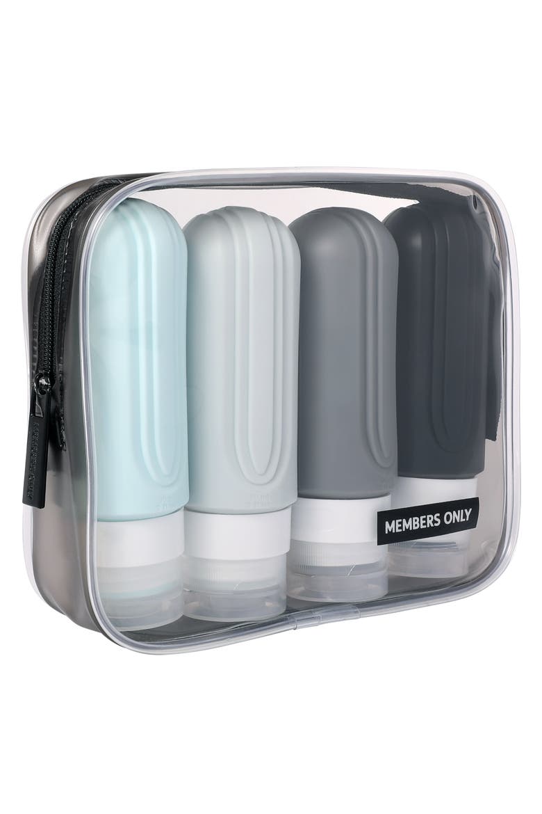 Silicone Travel Bottle Set, 4 Pack, Main, color, Multicolor