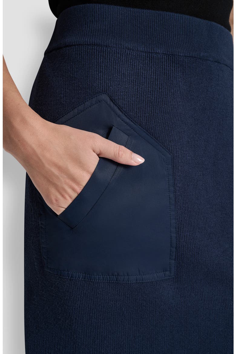 Zipper Slit Midi Sweater Skirt, Alternate, color, HUDSON BLUE