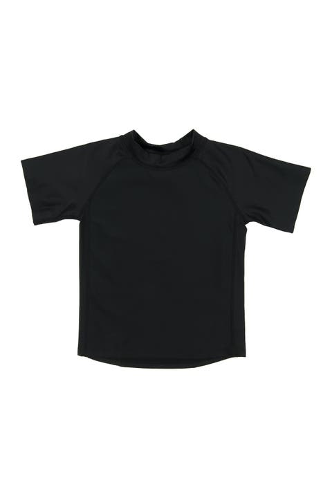 Kids Short Sleeve Rash Guard, UPF 50+ Swim Shirt