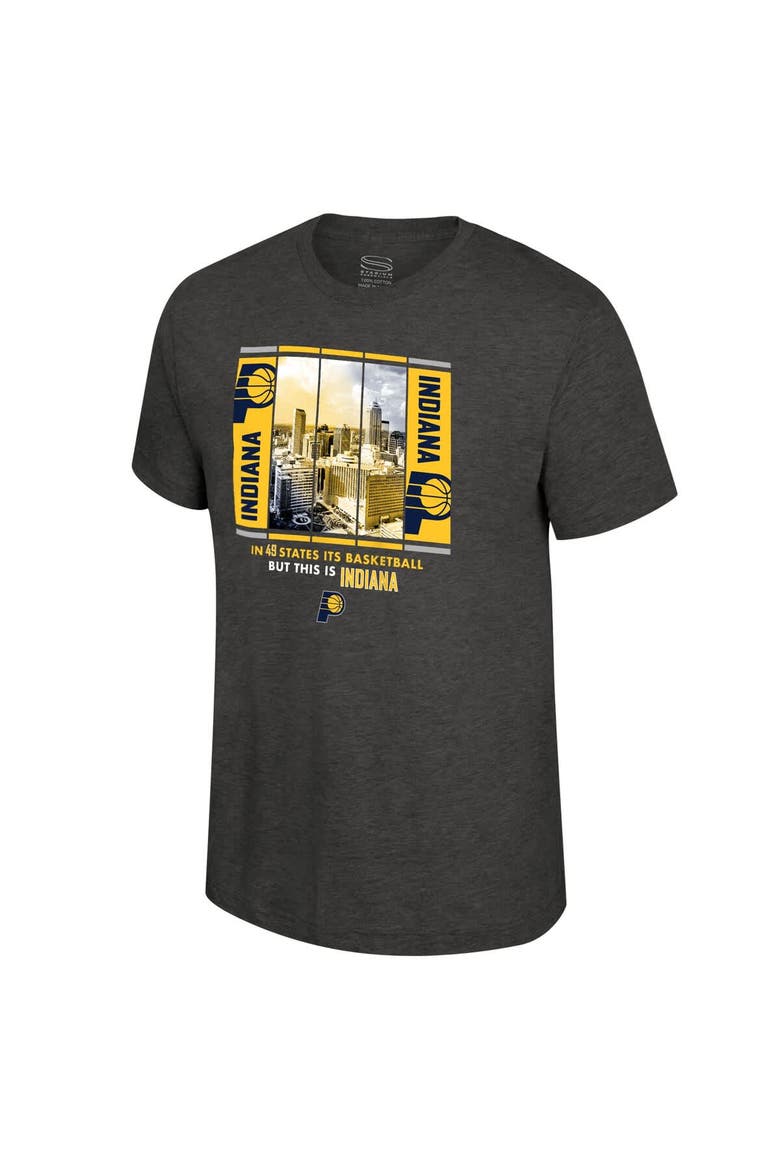 Unisex Stadium Essentials Charcoal Indiana Pacers Skyline Boxout T-Shirt, Alternate, color, Charcoal