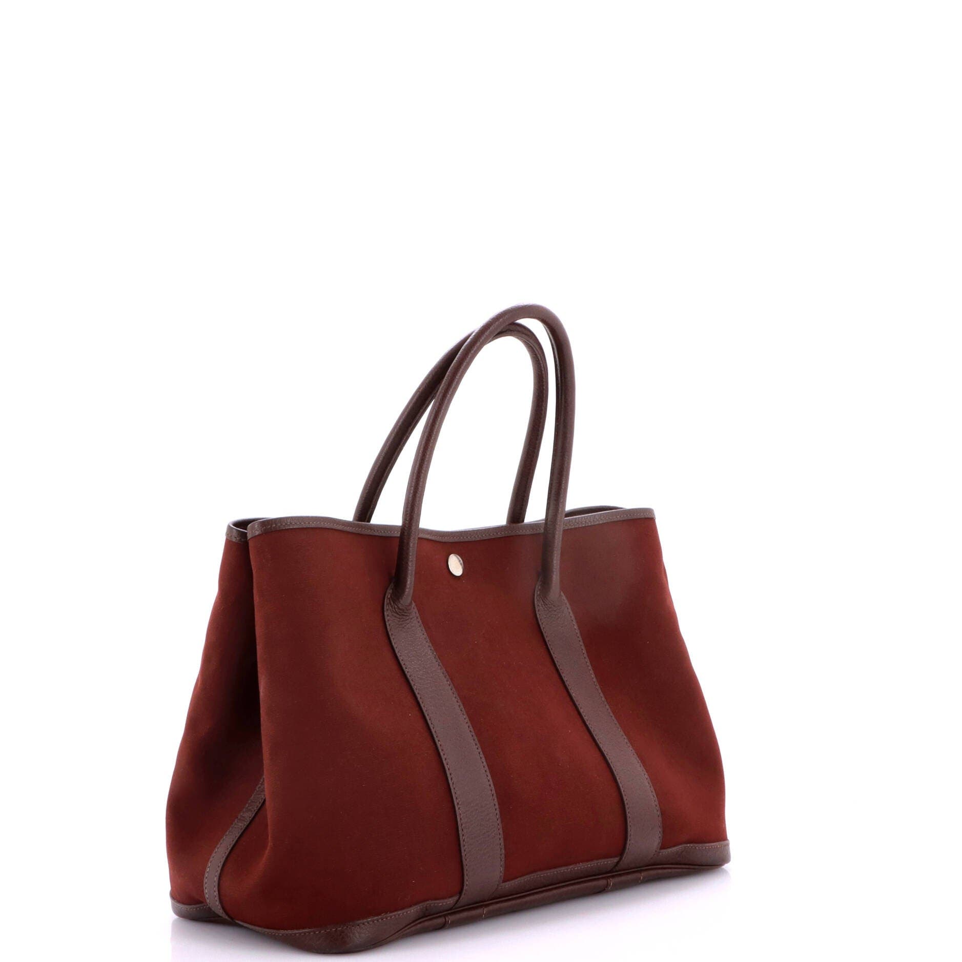 Garden Party Tote Toile and Leather 36, Alternate, color, Red