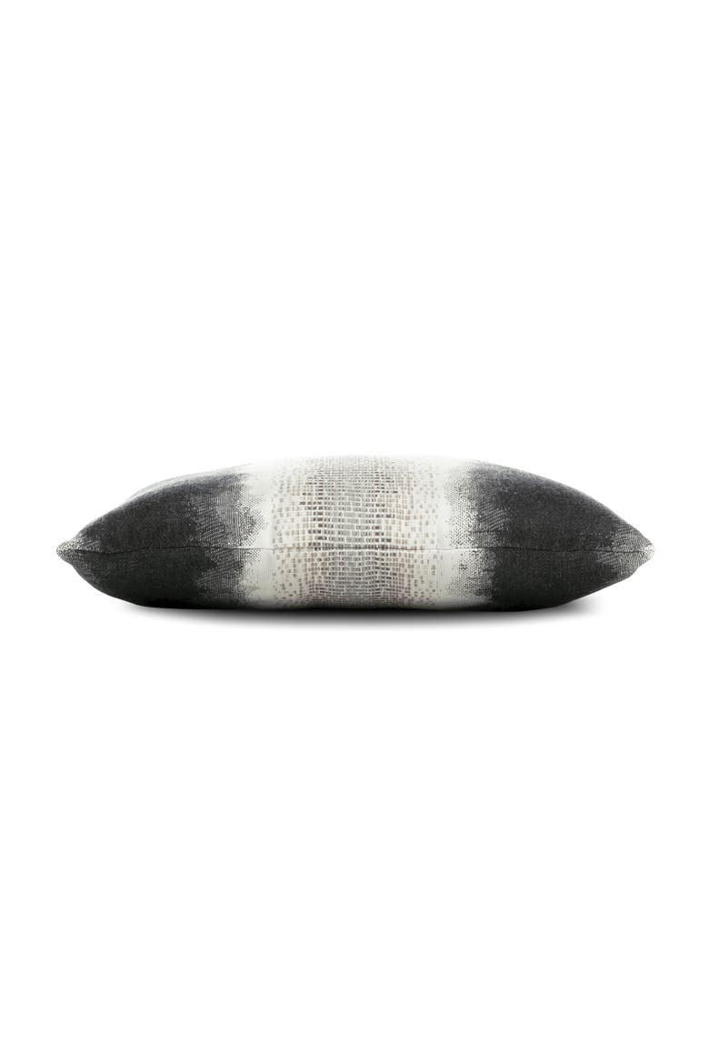 Resilience with chenille accents Indoor & Outdoor Woven Accent Pillow, Alternate, color, Charcoal