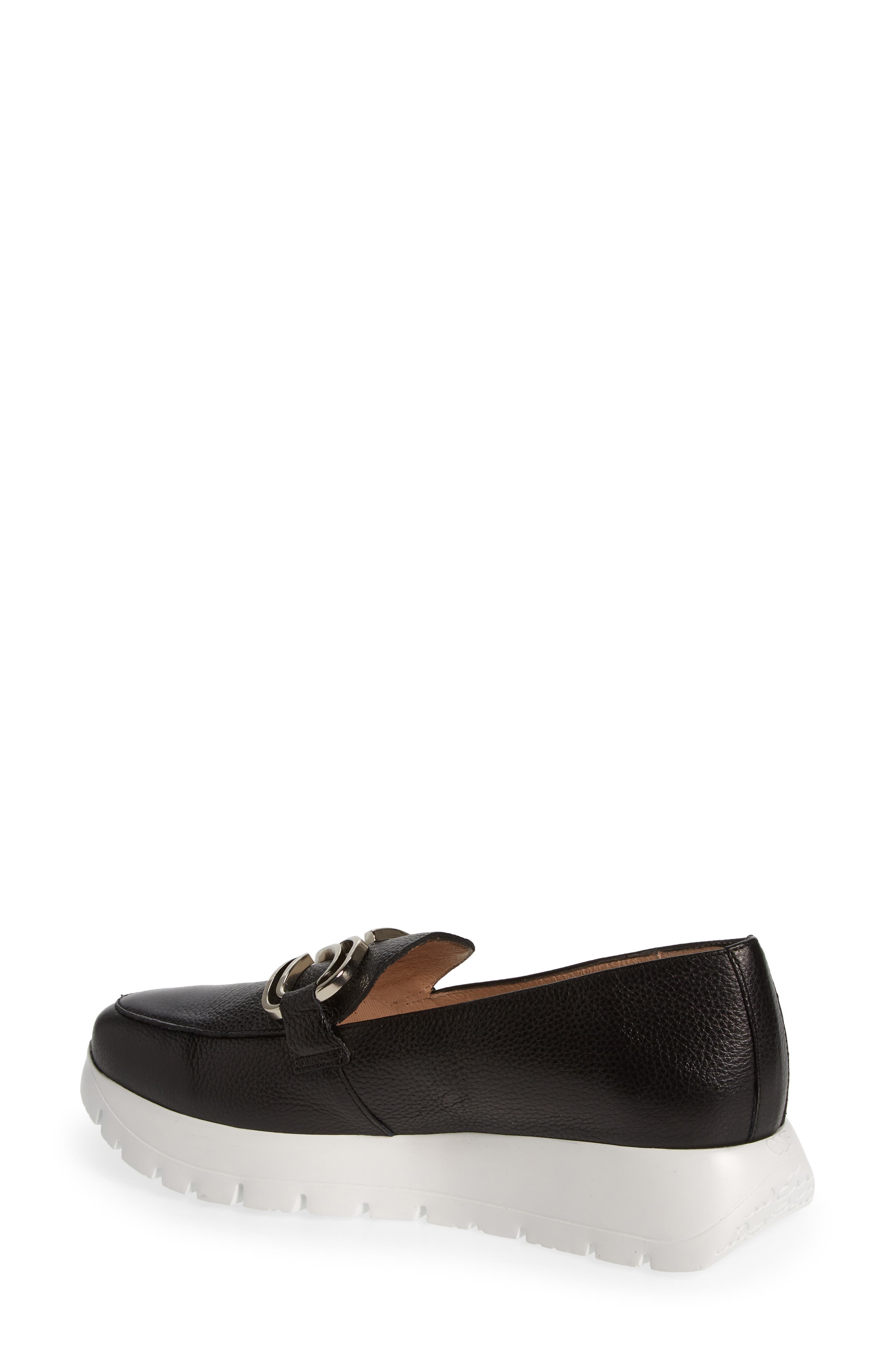 Wonders Sidney Platform Loafer, Alternate, color, Wild Black