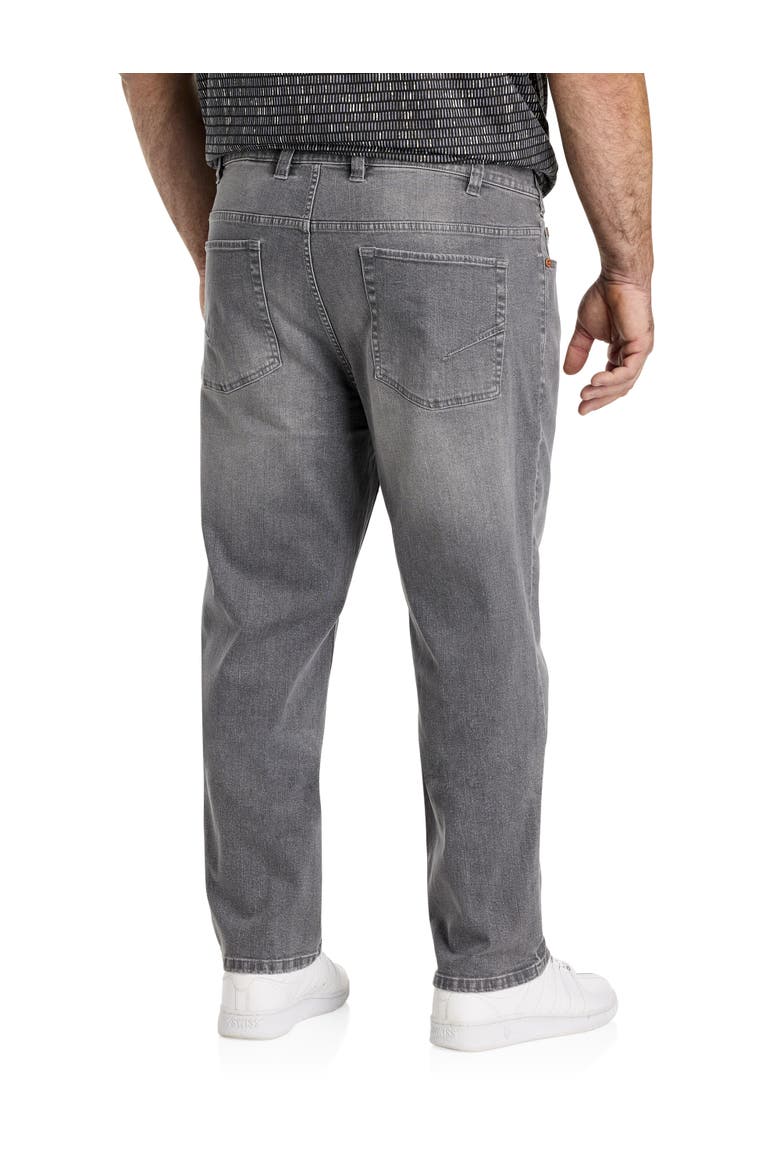 Big & Tall Grey Wash Tapered-Fit Jeans, Alternate, color, WASHED GREY