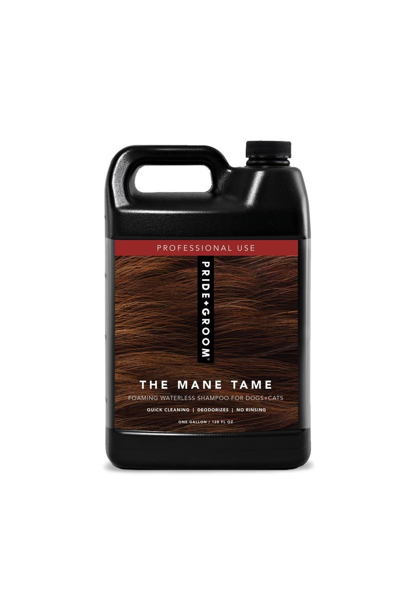 PRIDE+GROOM The Mane Tame Waterless Foaming Dog & Cat Shampoo | No-Rinse, Quick Freshen-Up, Main, color, Black