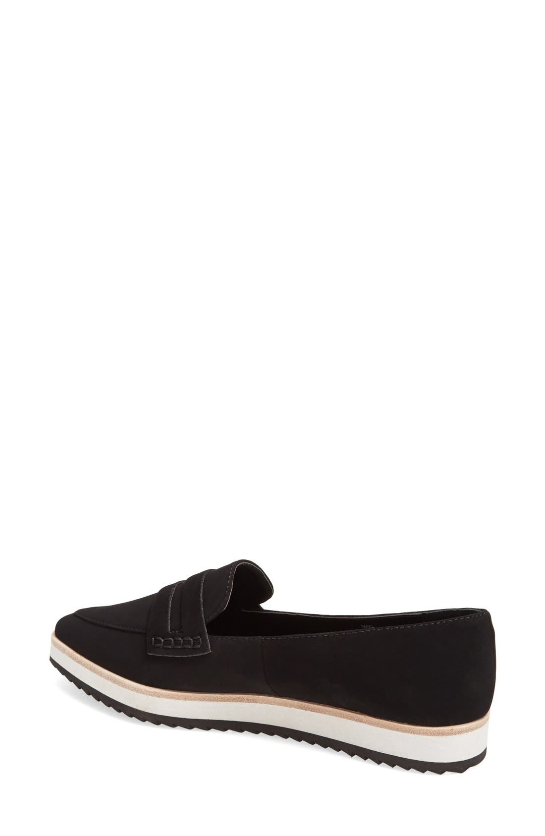 Topshop 'Krest' Pointy Toe Penny Loafer, Alternate, color, 