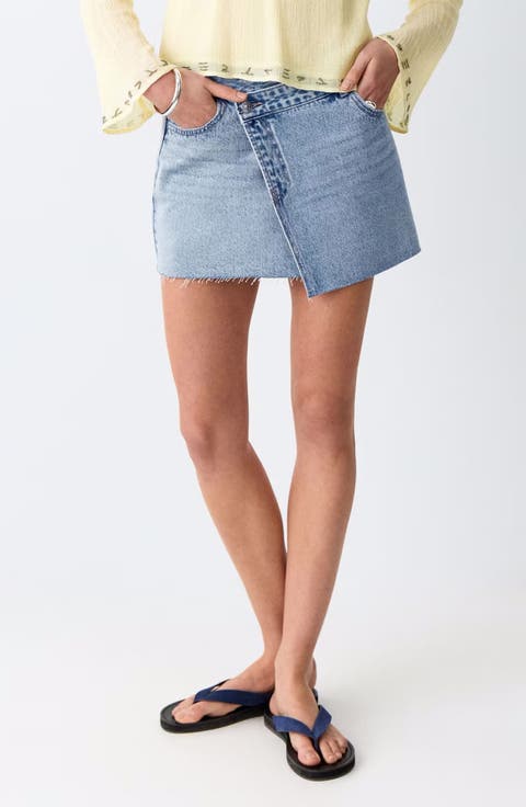 Crossover Denim Miniskort