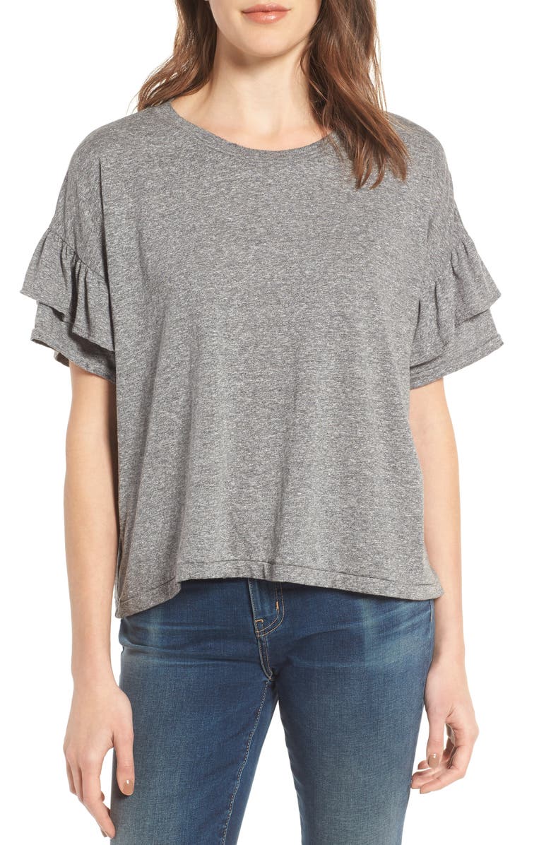 Current/Elliott The Roadie Ruffle Tee, Main, color, 