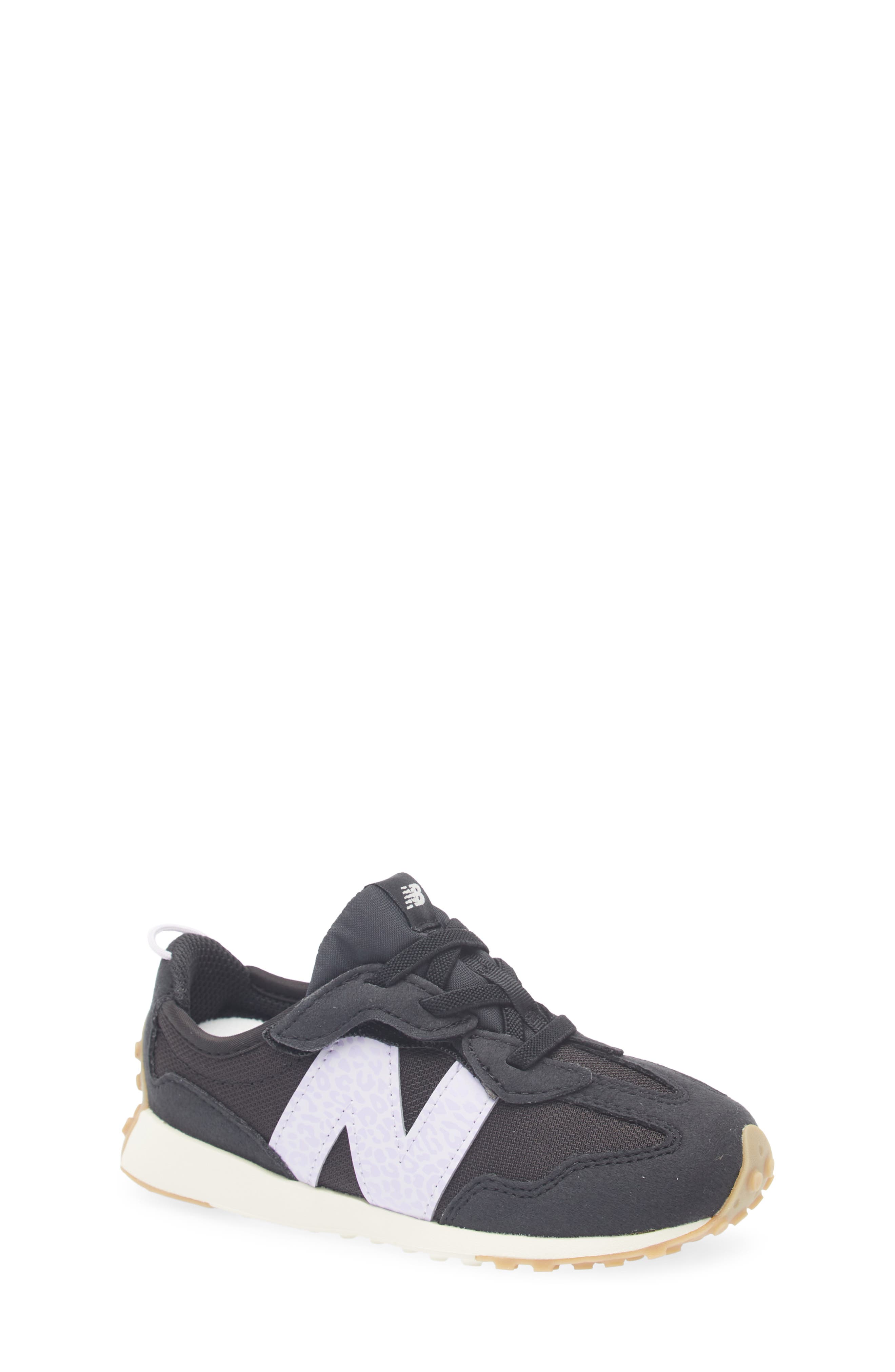 New Balance Kids' 327 Sneaker, Main, color, Black/ Bright Lavender