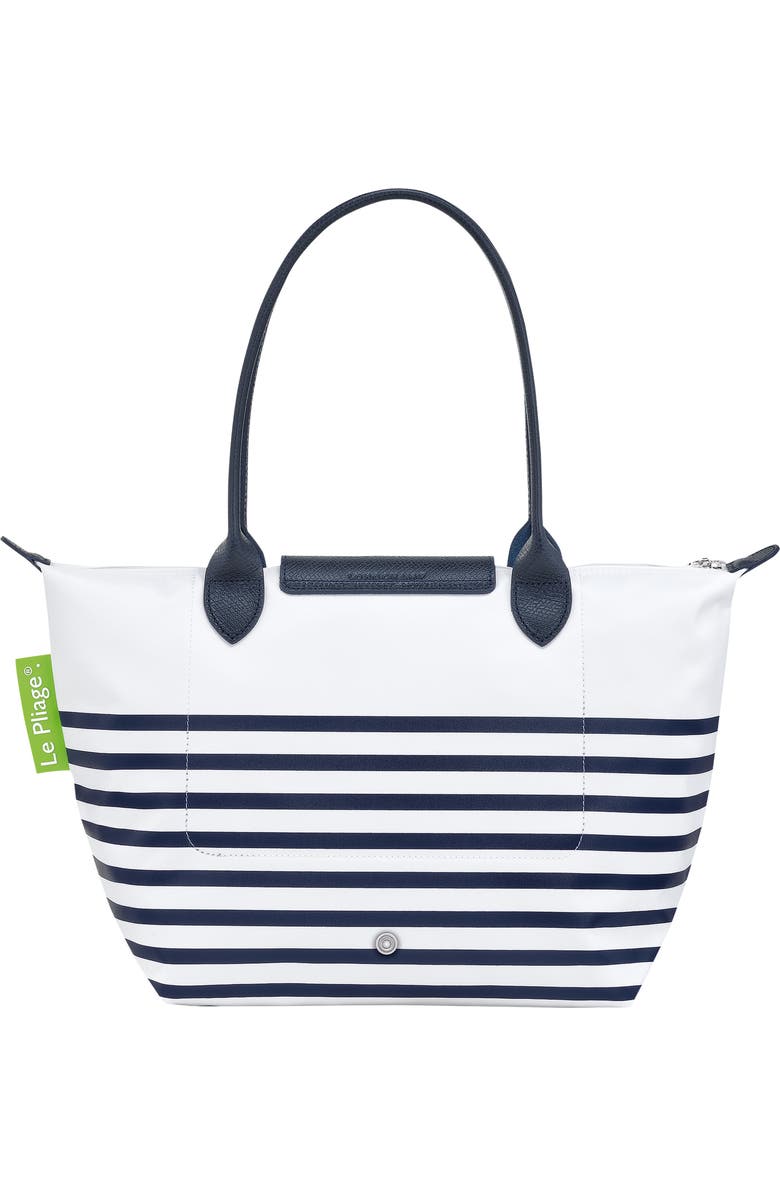 Longchamp Small Le Pliage Marinière Recycled Nylon Canvas Shoulder Tote, Alternate, color,