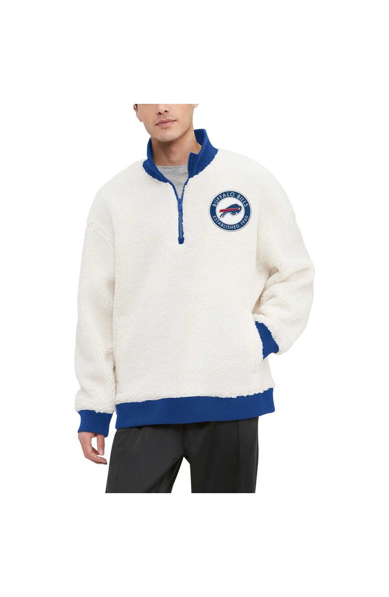 Tommy Hilfiger Men's Tommy Hilfiger Cream Buffalo Bills Jordan Sherpa Quarter-Zip Sweatshirt, Main, color, Cream