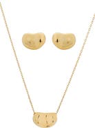 Bearfruit Jewelry Sterling Silver 18k Gold Plated Alexandra Necklace & Earring Set Trendy Gift