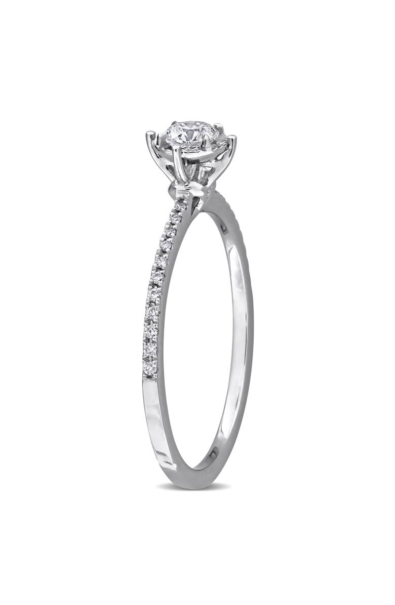 Julianna B. 1/4 ctw Lab-Grown Diamond Engagement Ring 18k, Alternate, color, 