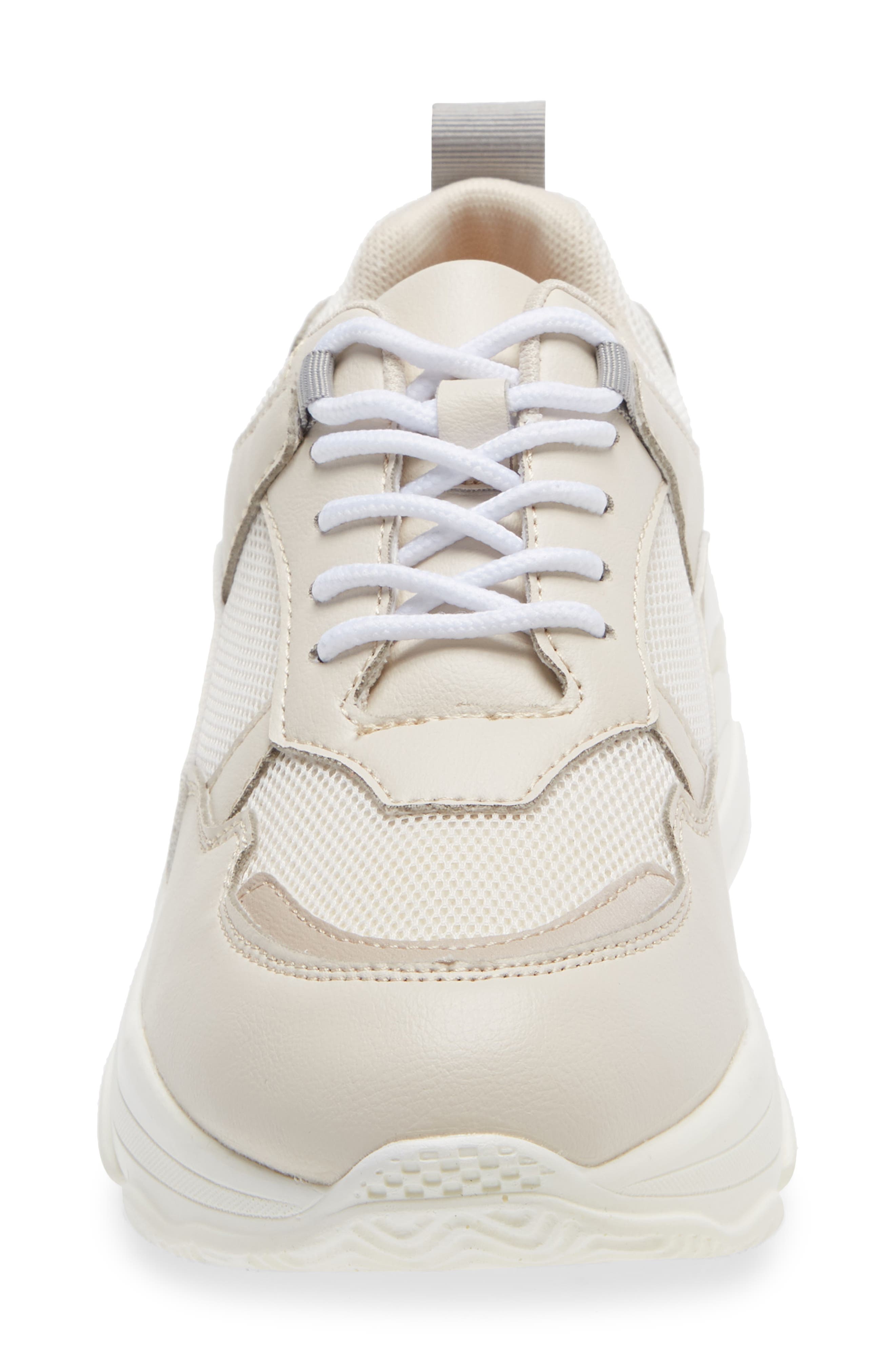 Stassi Chunky Sneaker, Alternate, color, BEIGE LEATHER