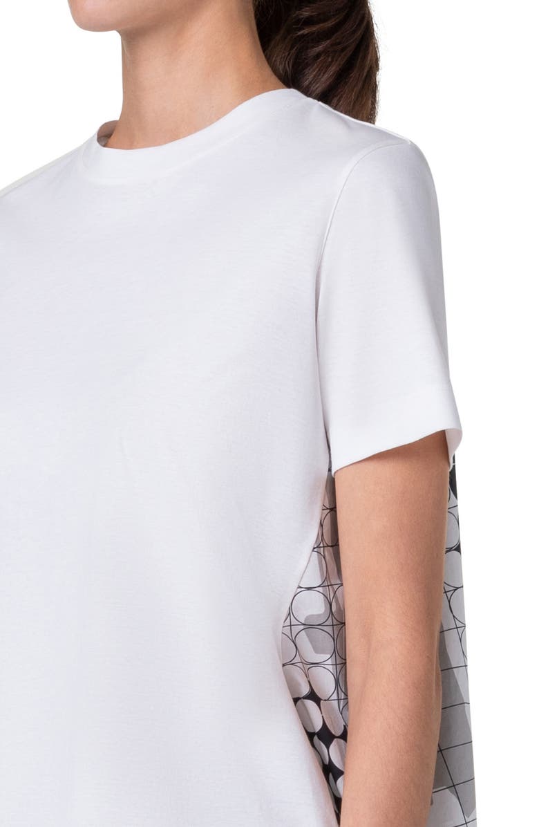 Akris punto Skyscraper High-Low Cotton T-Shirt, Alternate, color, 