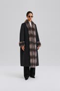 Malina Anouk Yve Faux Fur Wool Coat