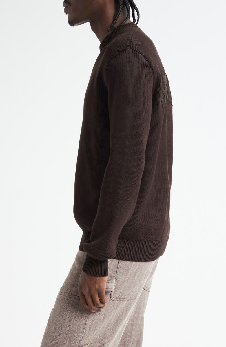 Golden Goose Journey Rib Crewneck Sweater, Alternate, color, Travertine
