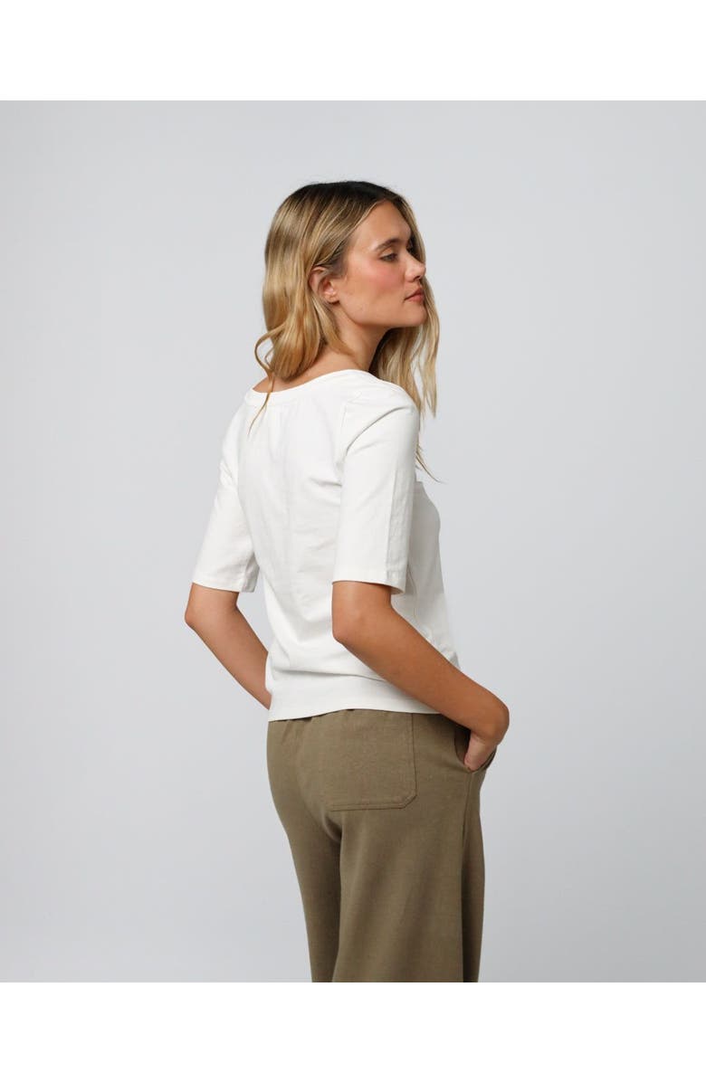 JUANA Hemp Essentials Asymmetrical Neckline Tee, Alternate, color, White